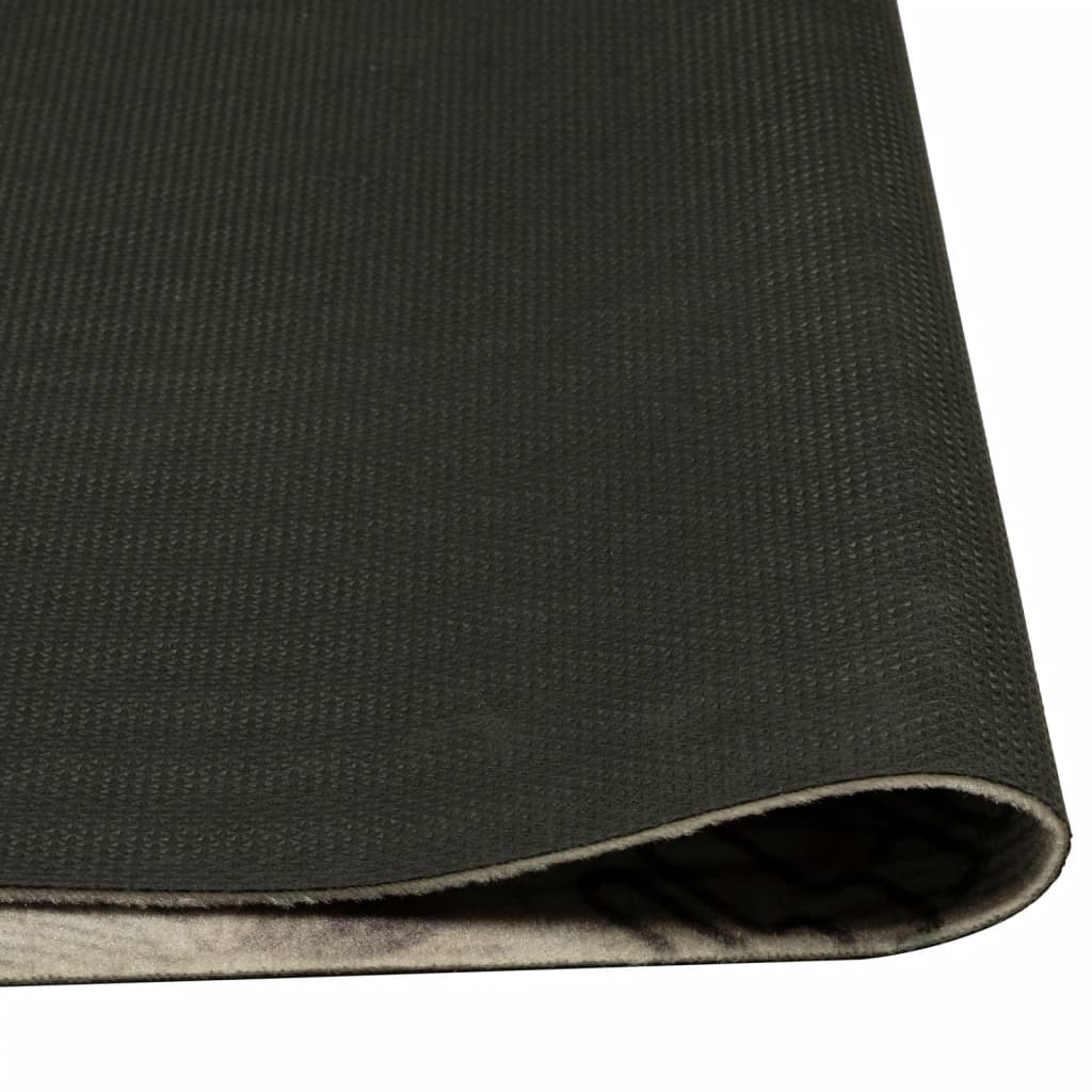 Tapete de cozinha lavável 60x180 cm veludo padrão café cinzento