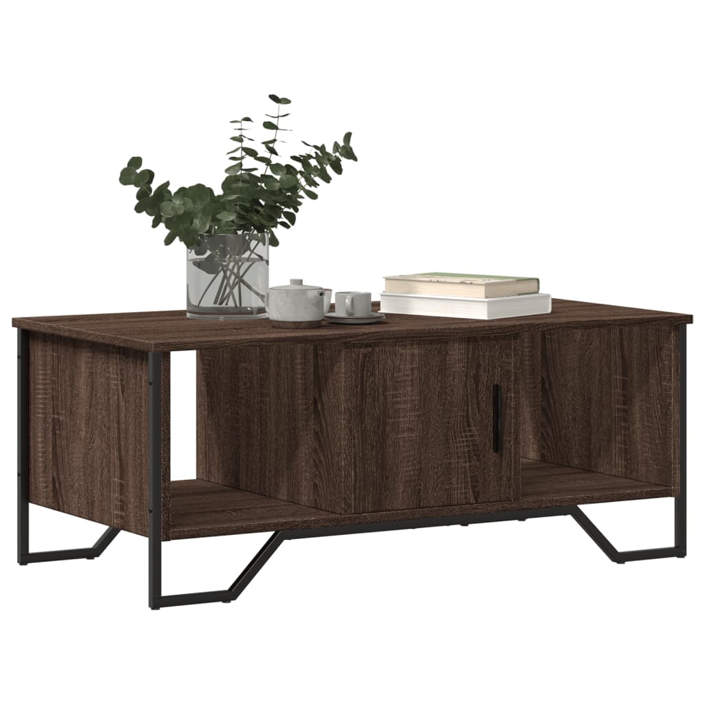Mesa de centro 100x51x40 cm derivados madeira carvalho castanho