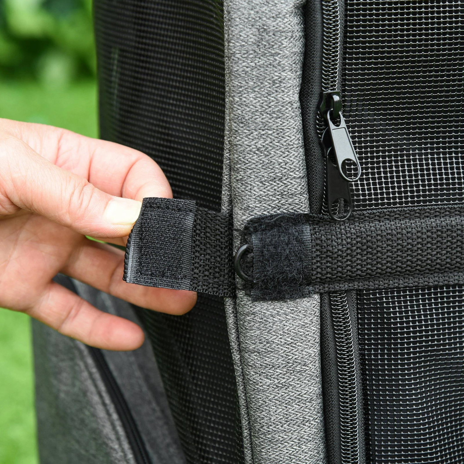 Transportadora Carrinho para Animais de Estimação 2 em 1 Mochila de Viagem com 2 Rodas para Cães Gatos com Alça Retrátil de Alum
