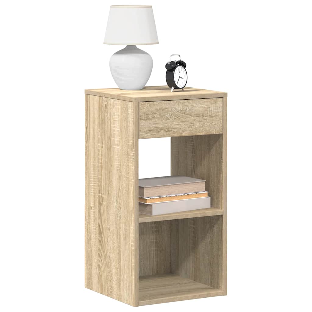 Mesas de cabeceira com gaveta 2pcs 35x34x66,5cm carvalho sonoma