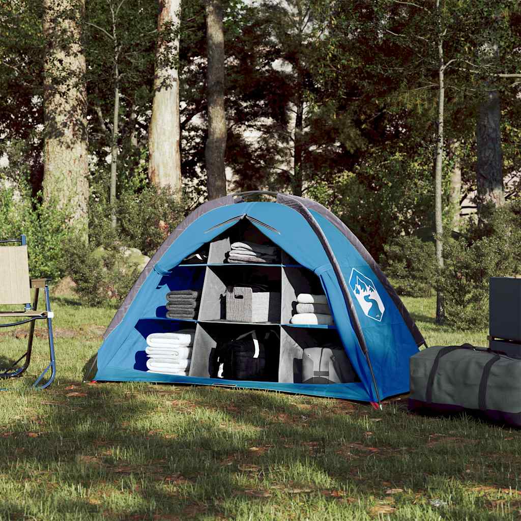 Tenda de arrumação 9 compartimentos impermeável azul