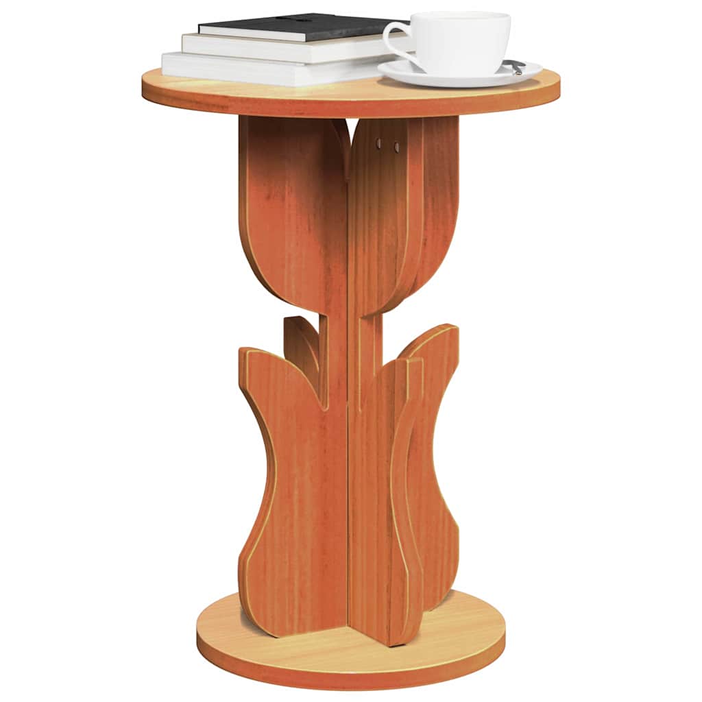 Mesa de centro marrom cera 39,5 x 39,5 x 53,5 cm