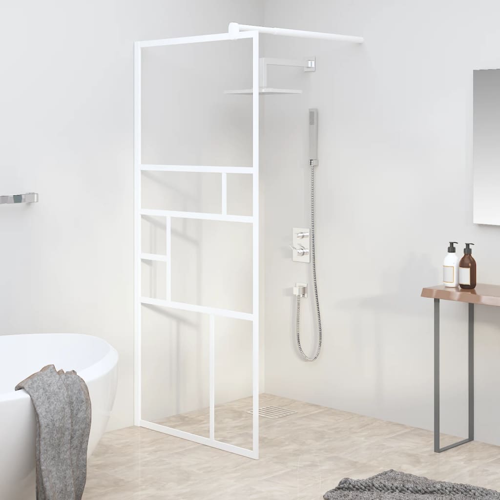 Divisória de chuveiro 90x195 cm vidro esg branco