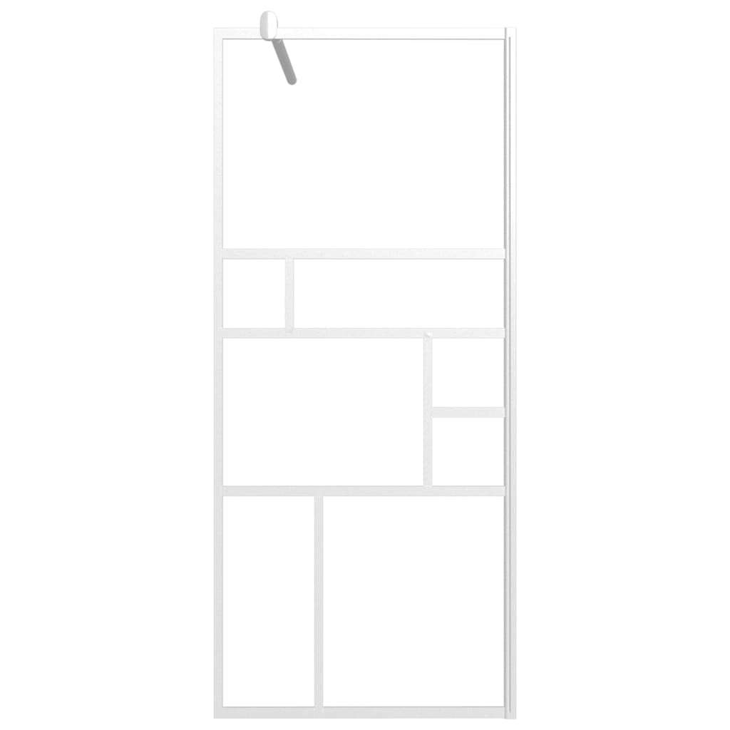 Divisória de chuveiro 90x195 cm vidro esg branco
