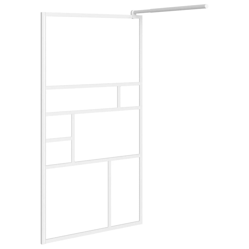 Divisória de chuveiro 90x195 cm vidro esg branco