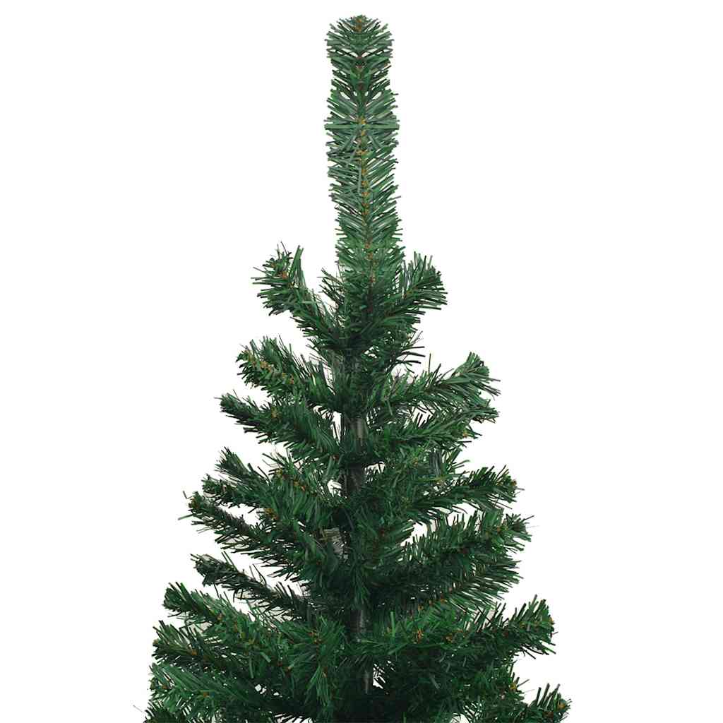 Árvore natal artificial pré-iluminada c/ bolas verde
