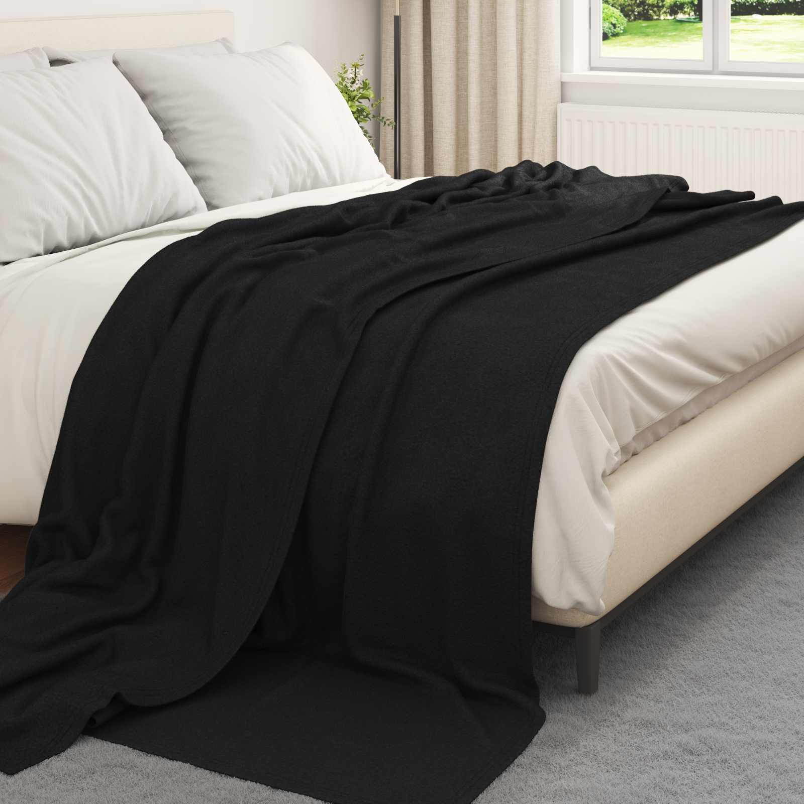 Cobertores de sofá 24 unid. preto 240 x 220 cm 17.63 lã