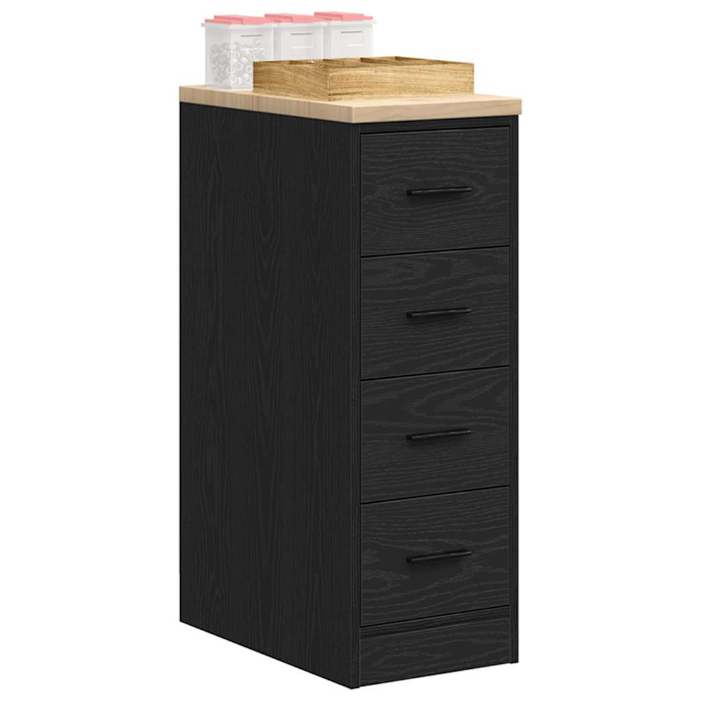 Armário de arrumação de garagem preto 30x51x85 cm