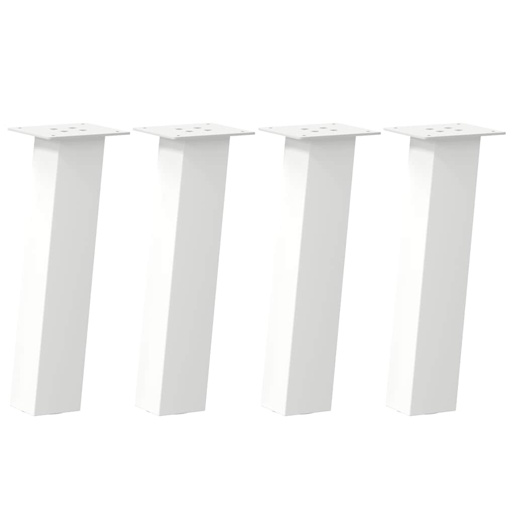 Pés para mesa de centro 4 peças, branco, 30 cm, aço