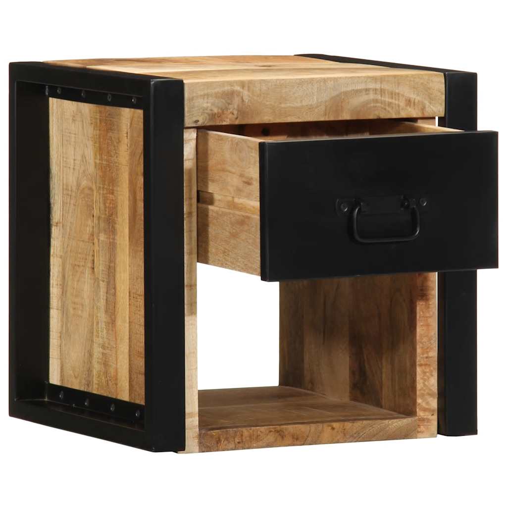Mesa de cabeceira 40x35x40 cm madeira maciça manga áspera