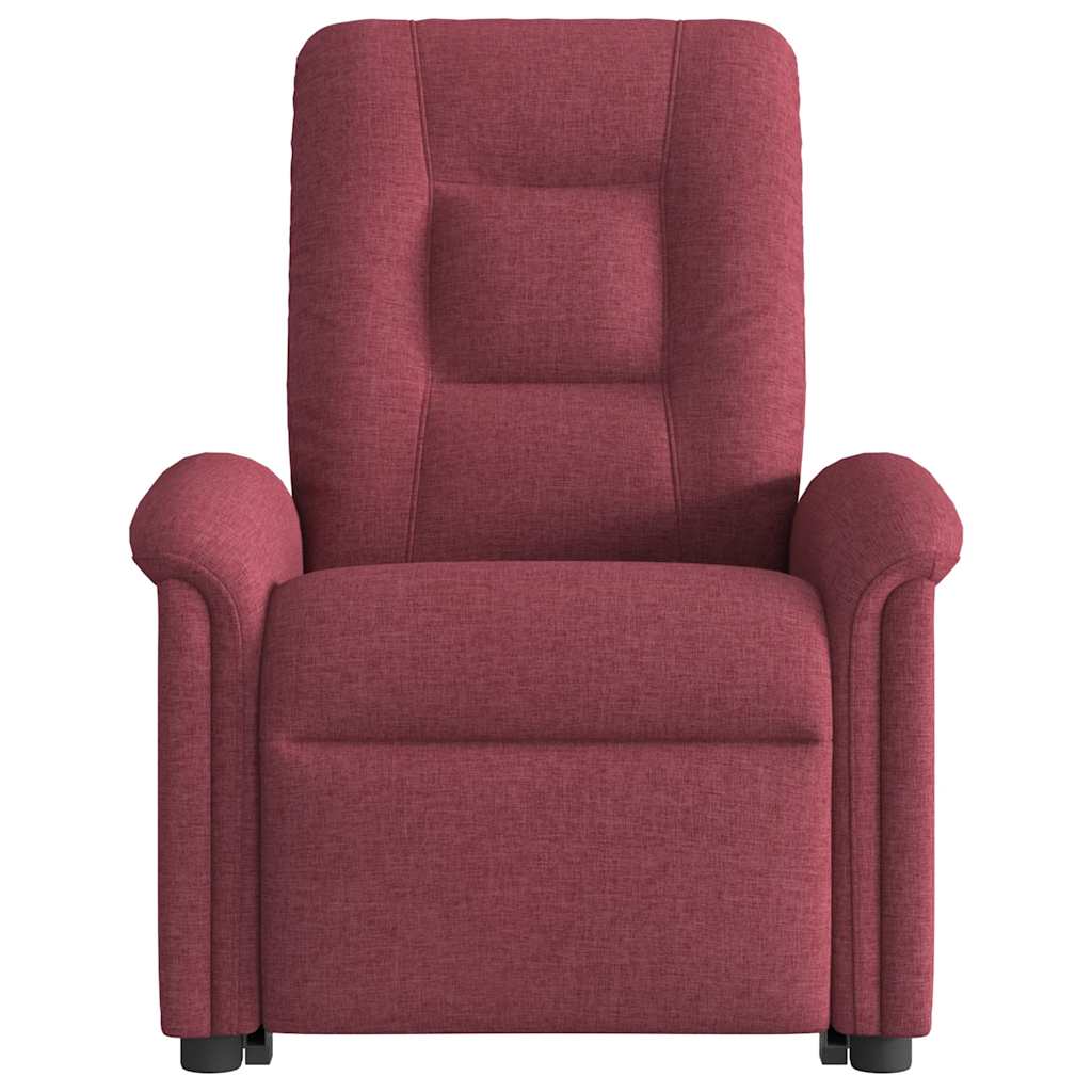 Poltrona reclinável elevatória tecido vermelho tinto