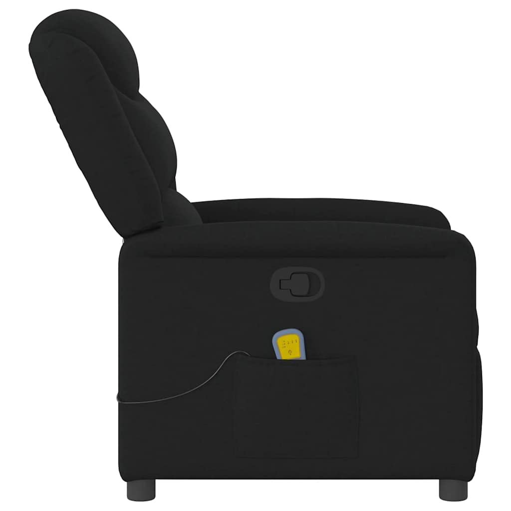 Poltrona de massagens reclinável tecido preto