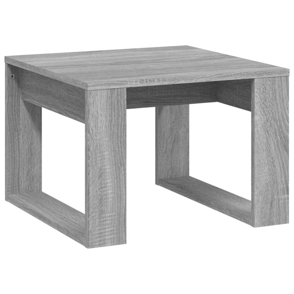 Mesa de apoio 50x50x35 cm derivados de madeira cinzento sonoma