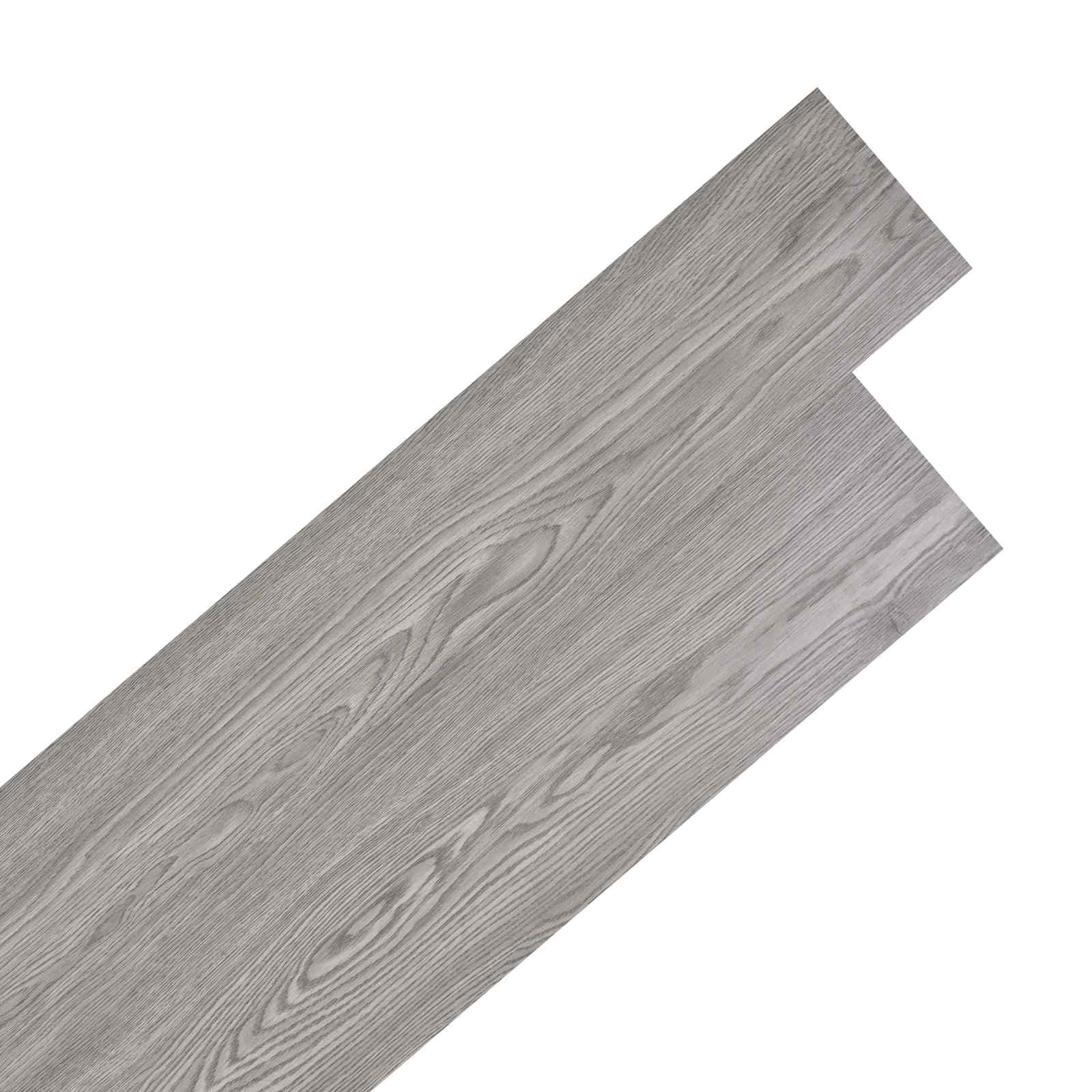 Pranchas de piso cinza escuro 5,02 m² 36 unid. PVC