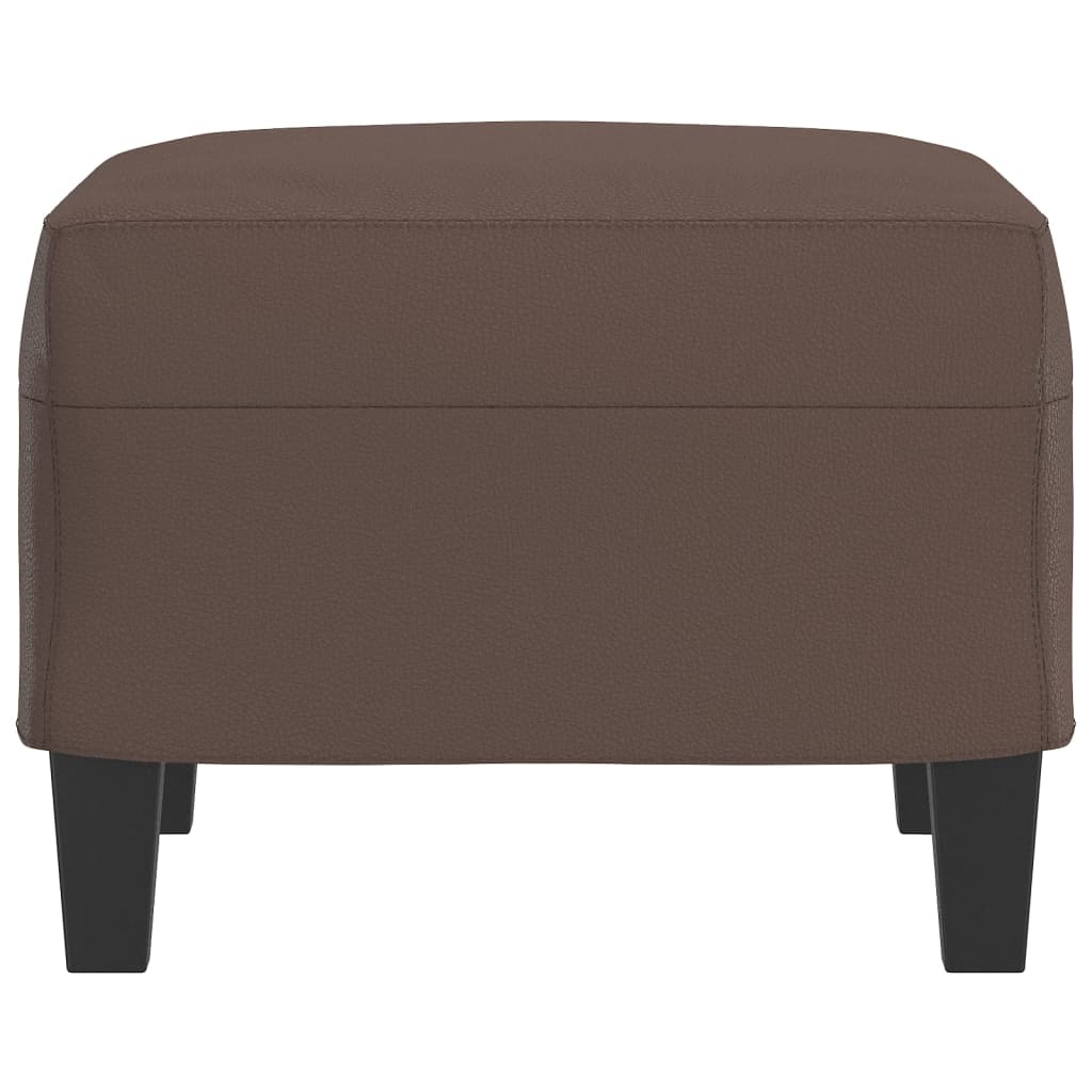 Apoio de pés 60x50x41 cm couro artificial castanho