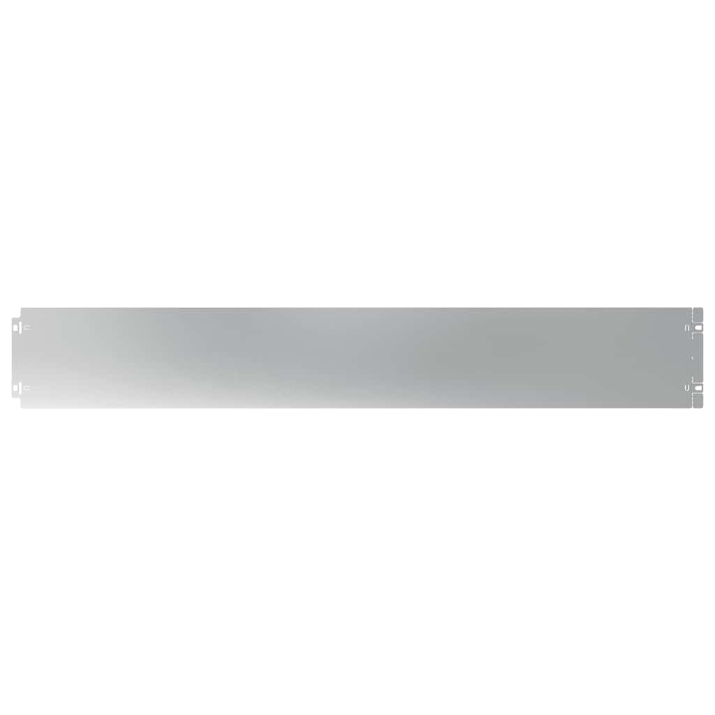 Bordas de relvado 10 unid 15x103 cm aço galvanizado