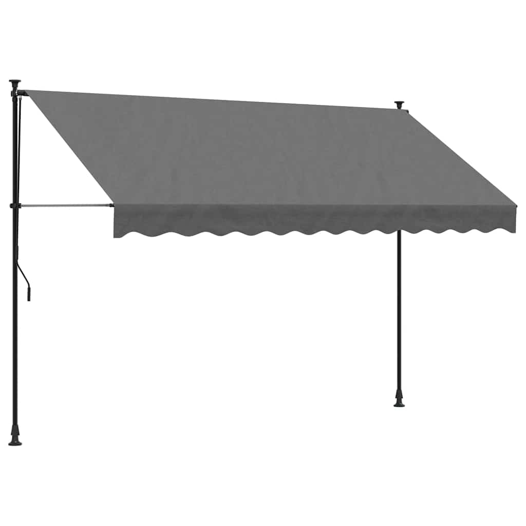 Toldo retrátil 300x150 cm tecido e aço antracite