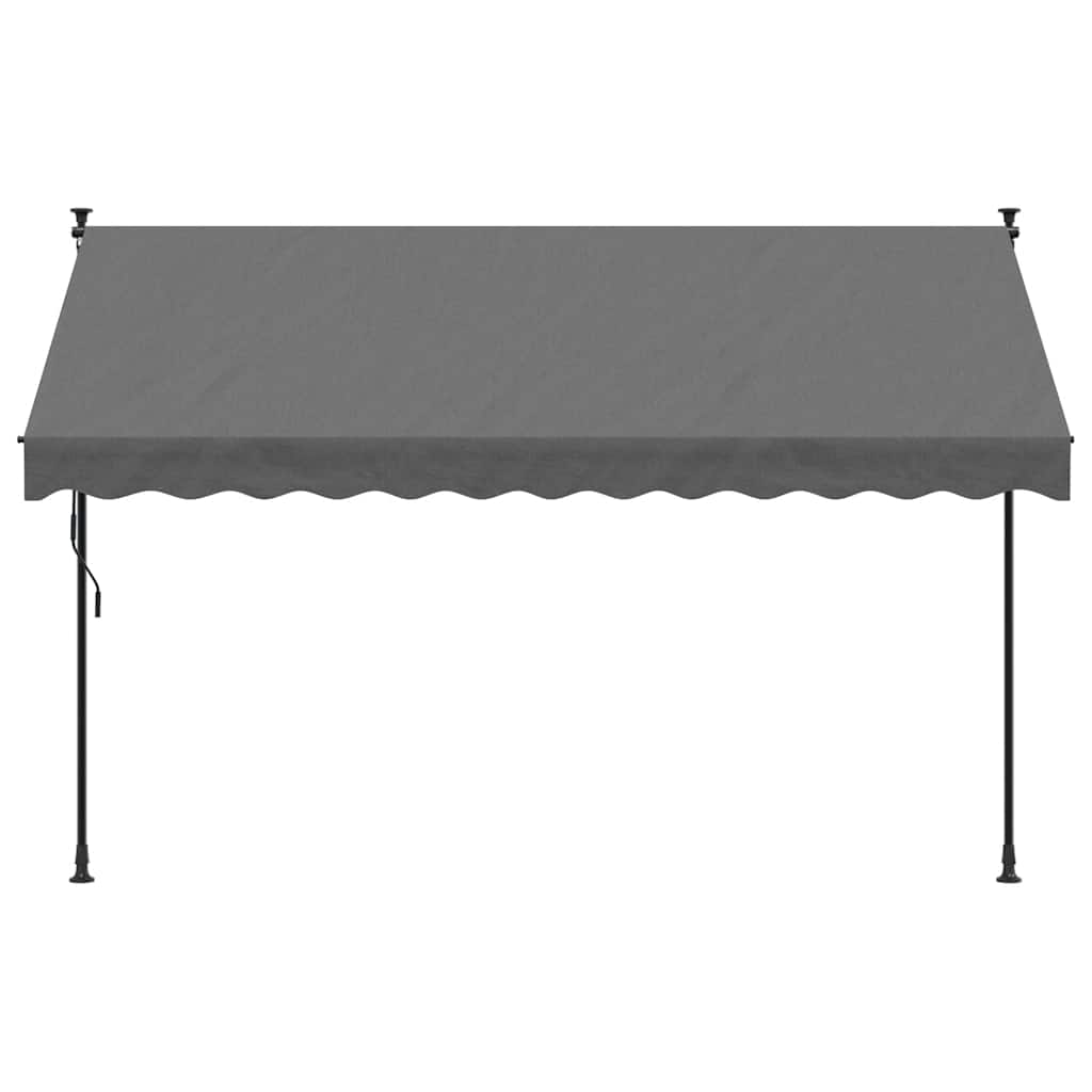 Toldo retrátil 300x150 cm tecido e aço antracite