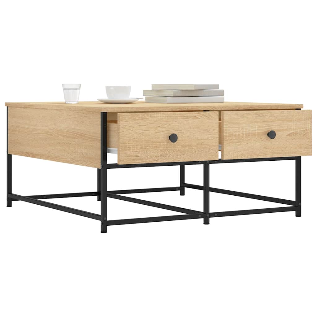 Mesa de centro 80x80x40 derivados de madeira carvalho sonoma