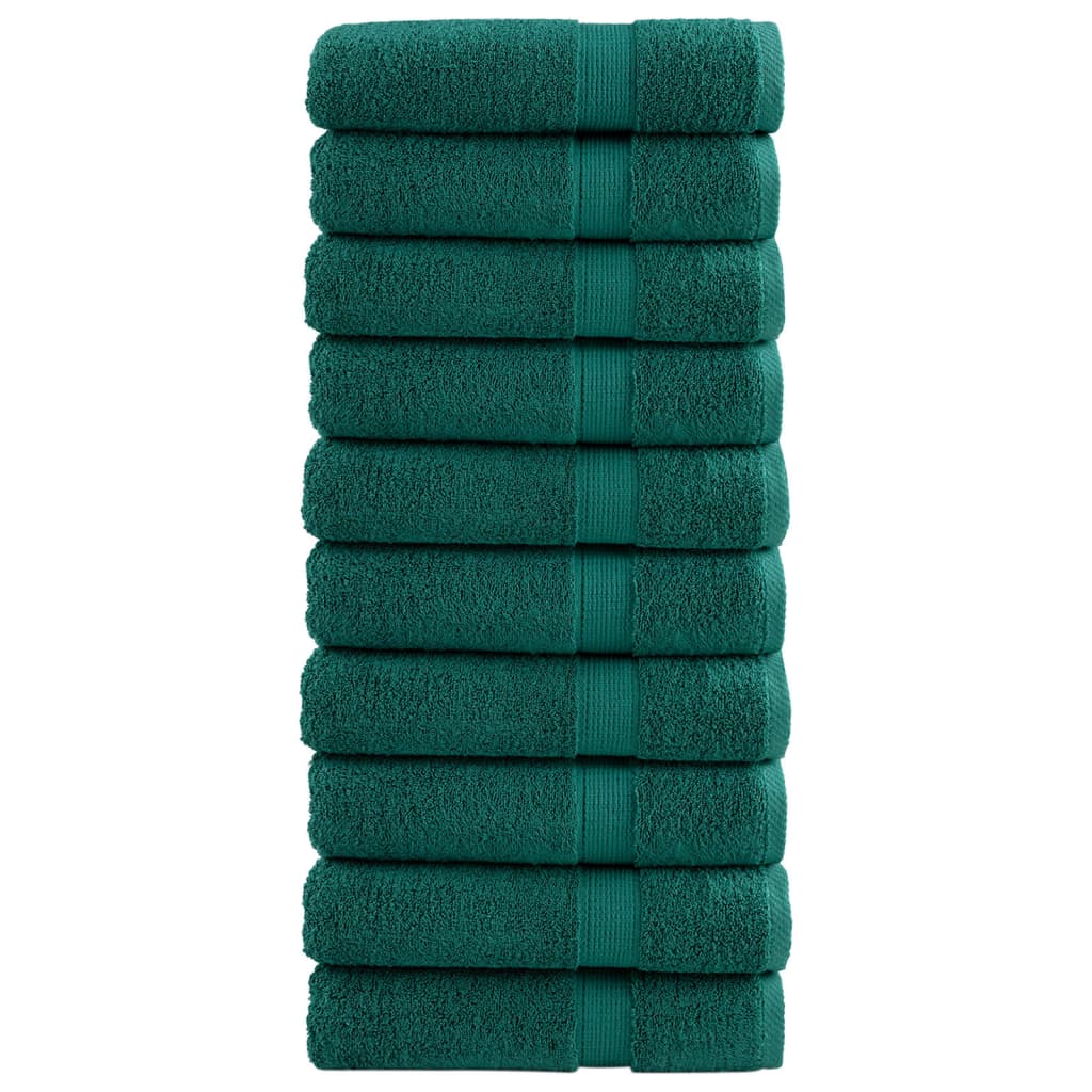 Toalhas de banho premium solund 10pcs 100x150 cm 600 gsm verde