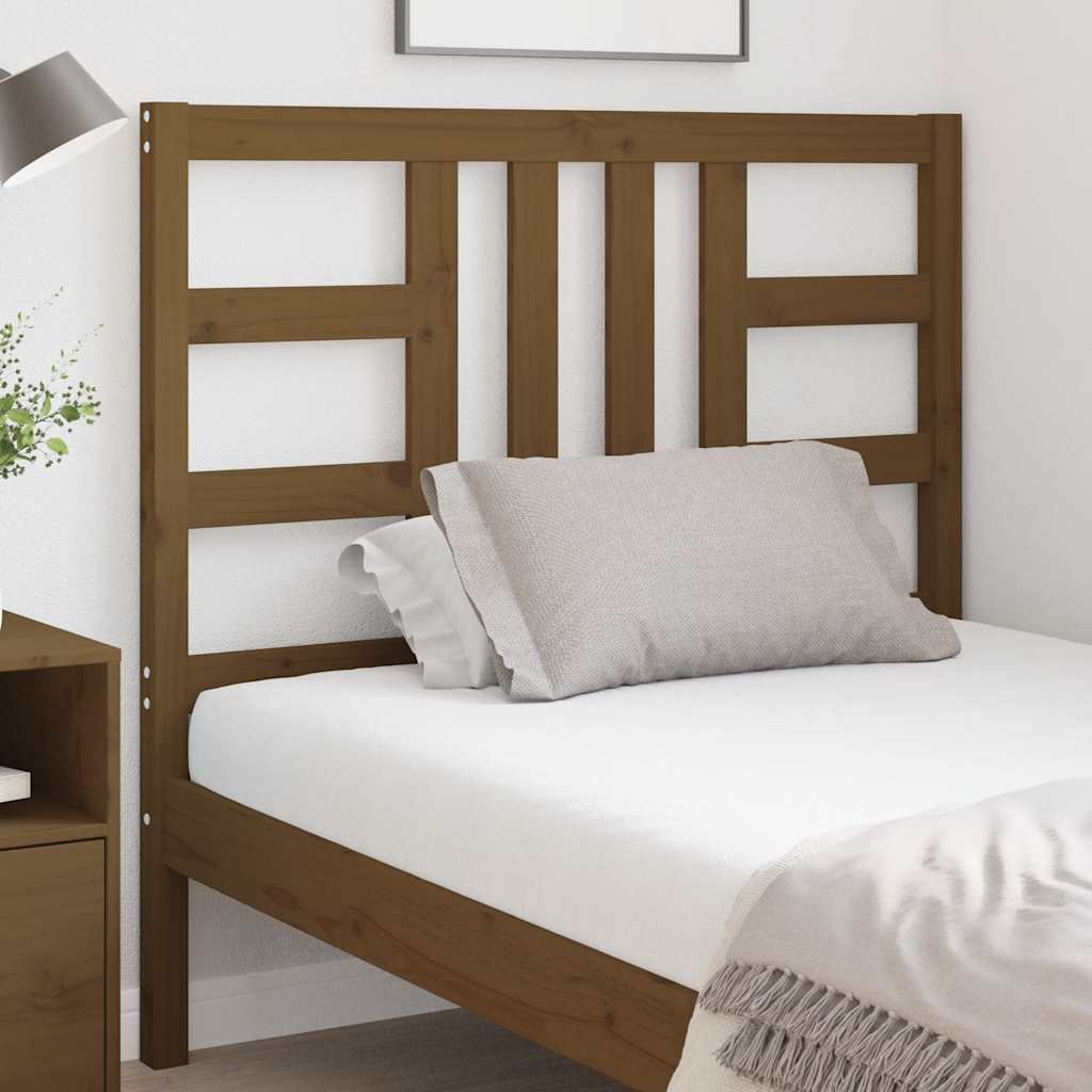 Cabeceira de cama 106x4x100 cm pinho maciço castanho mel
