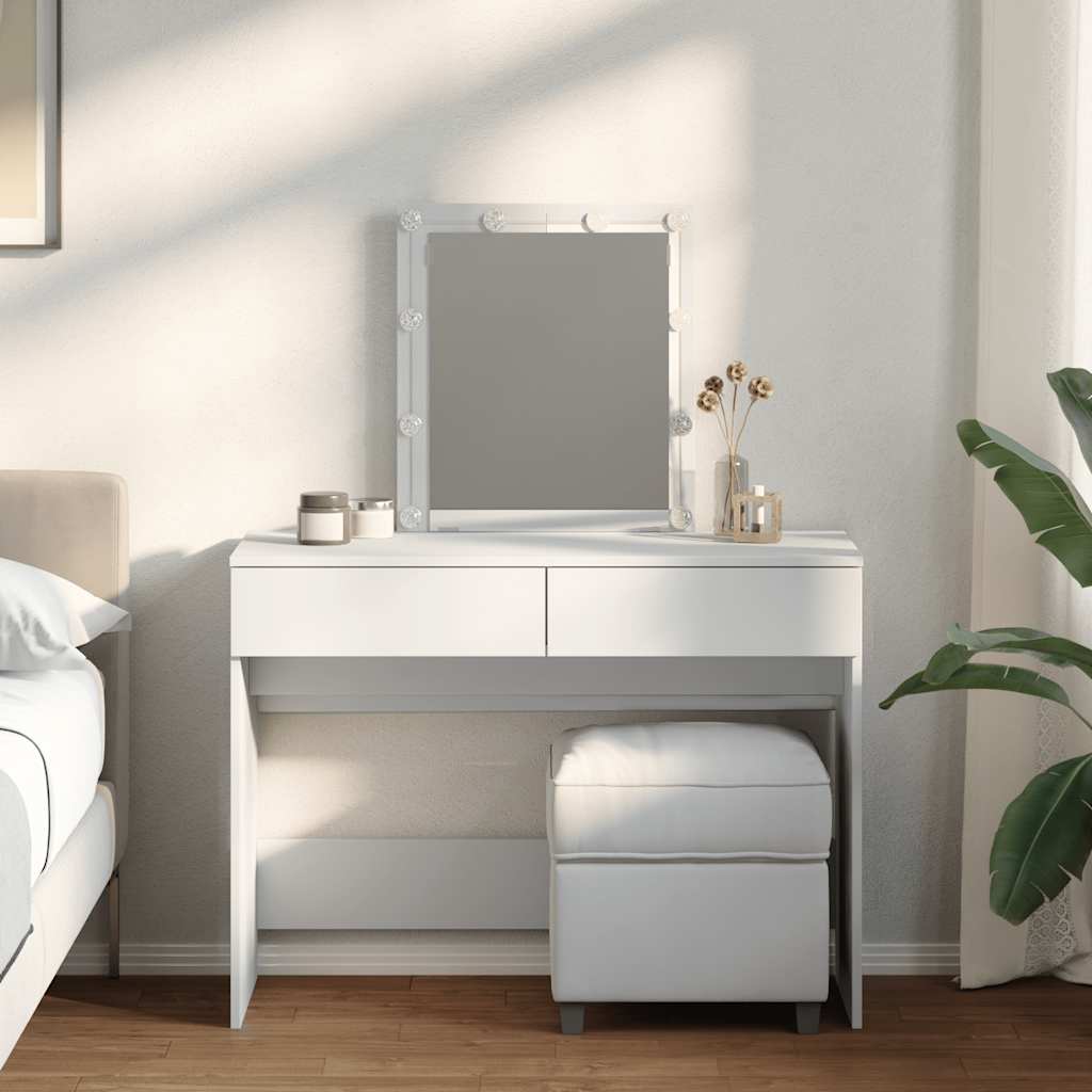 Toucador com leds 100x40x130 cm branco
