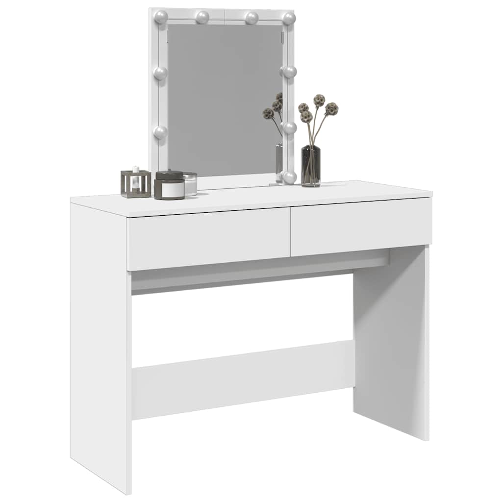 Toucador com leds 100x40x130 cm branco