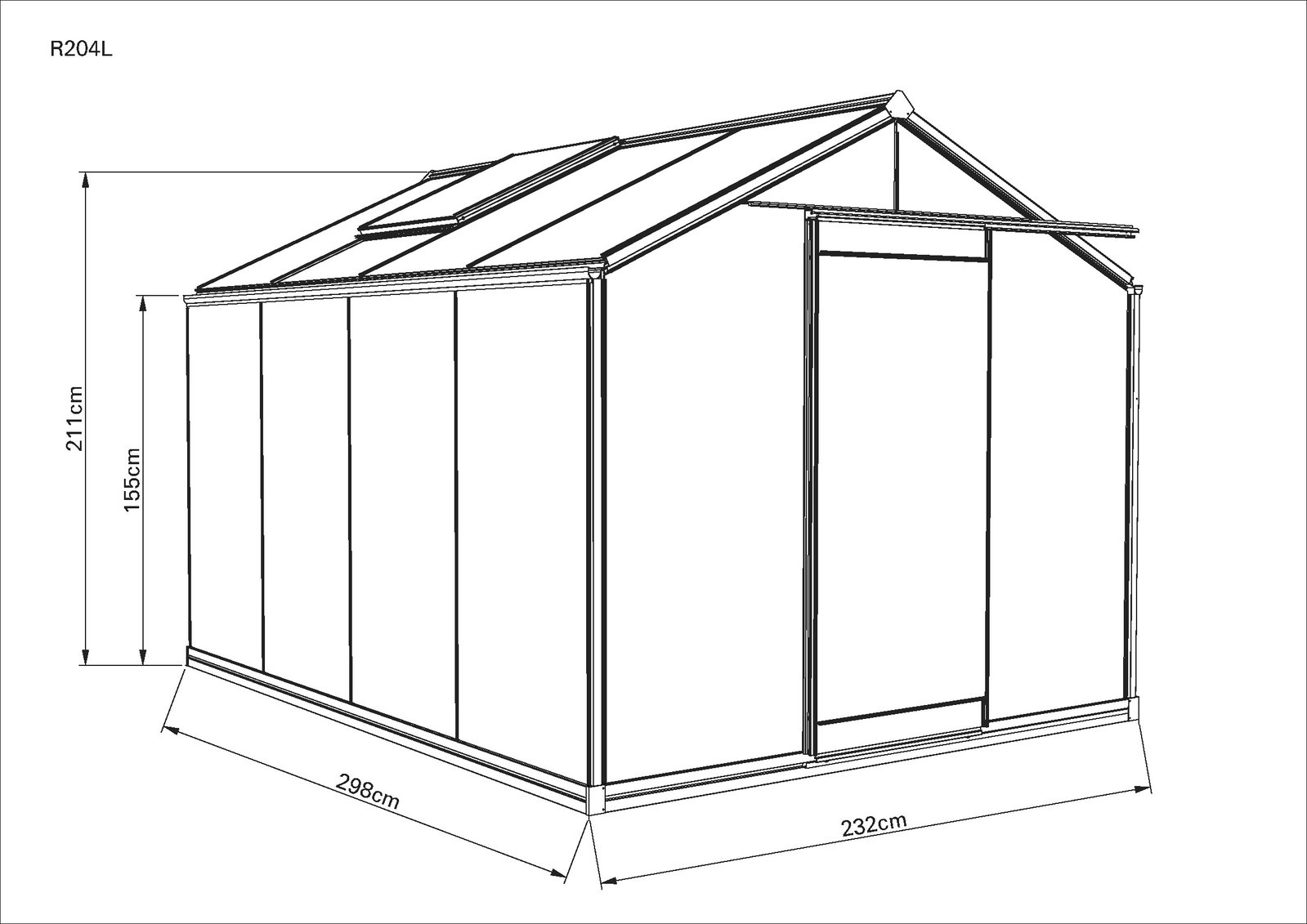 Estufa de Vidro Eclipse Black – 6,91 m²