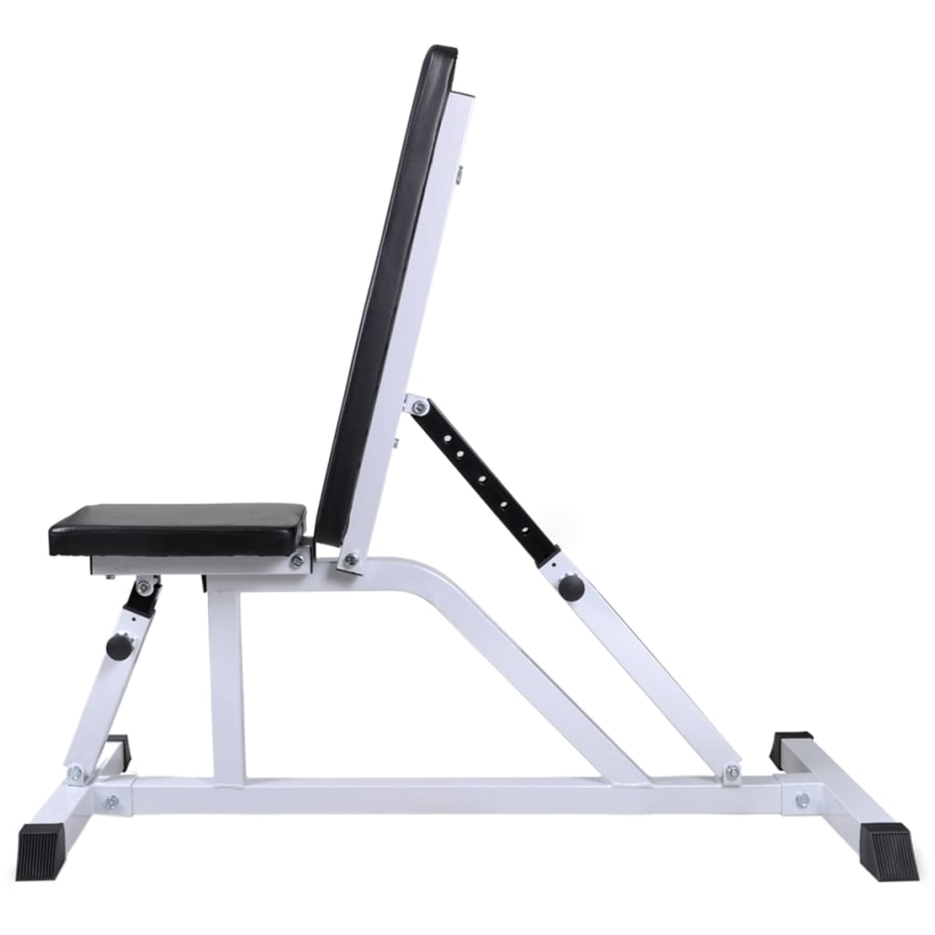 Banco musculação c/ conjunto de barras e halteres 30,5 kg