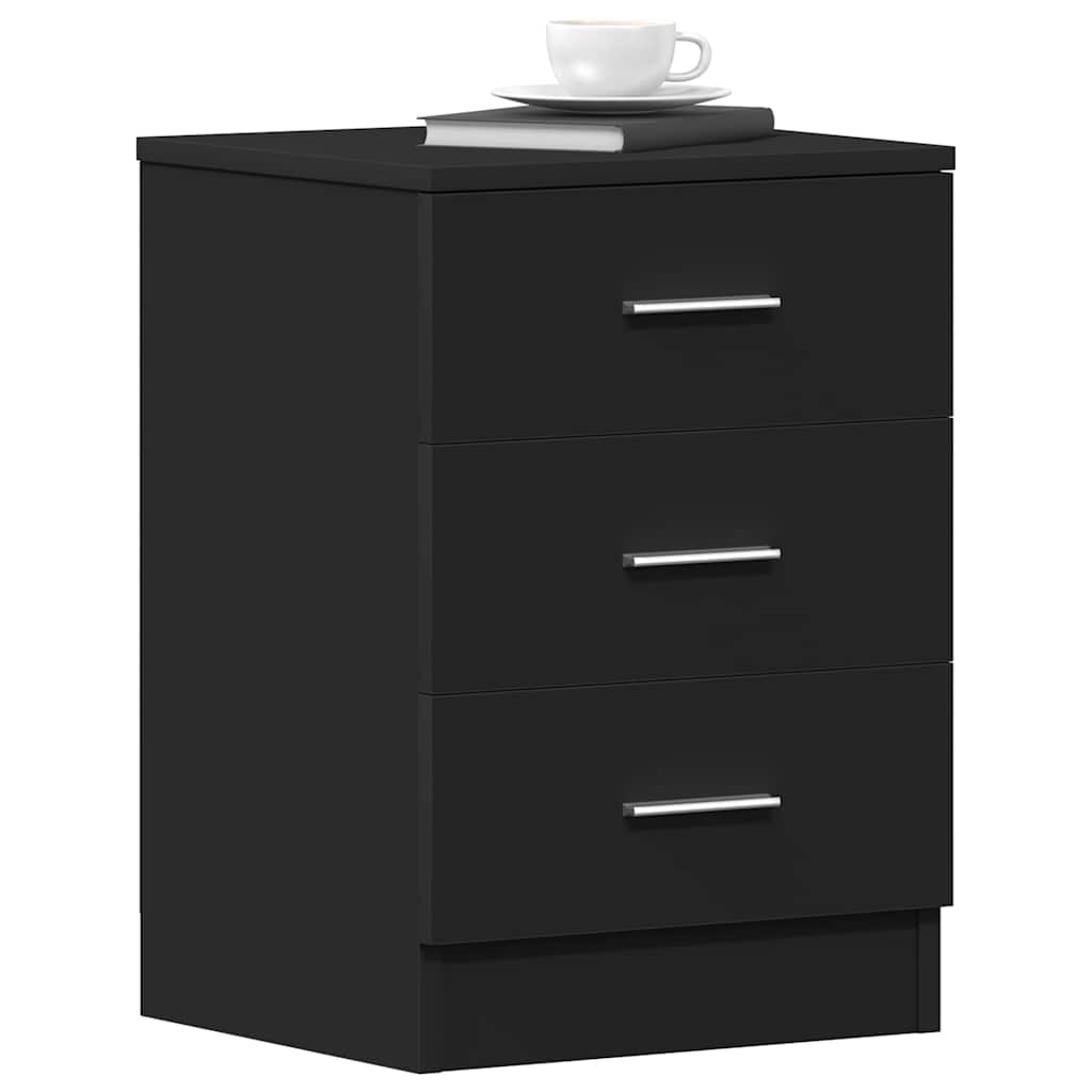 Mesa de cabeceira 38x35x56 cm derivados de madeira preto