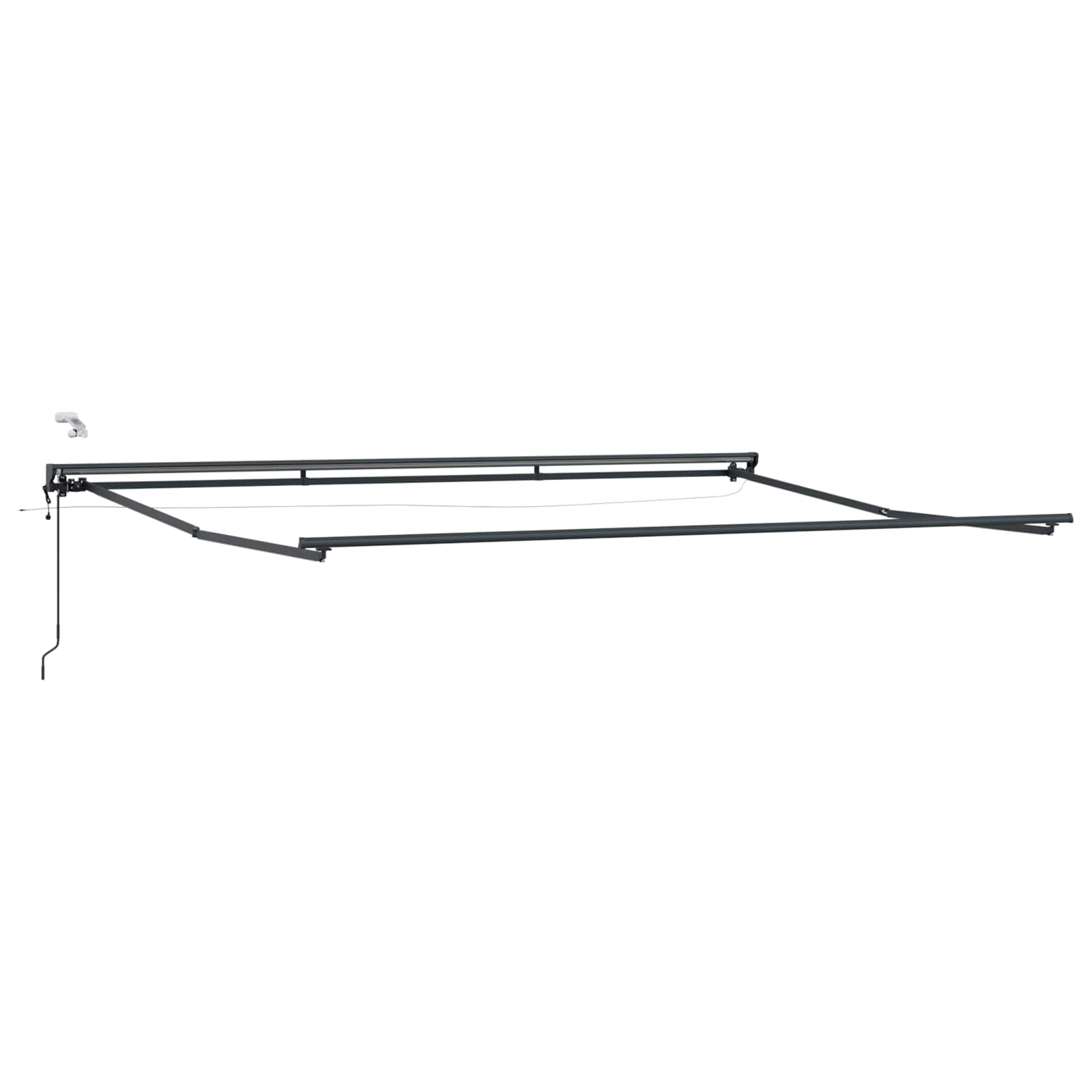 Moldura de toldo elétrico com leds antracite 4 × 3 m alumínio