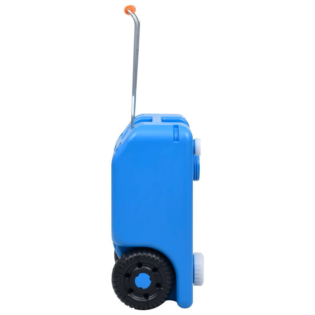 Tanque de água com rodas para campismo 25 l azul
