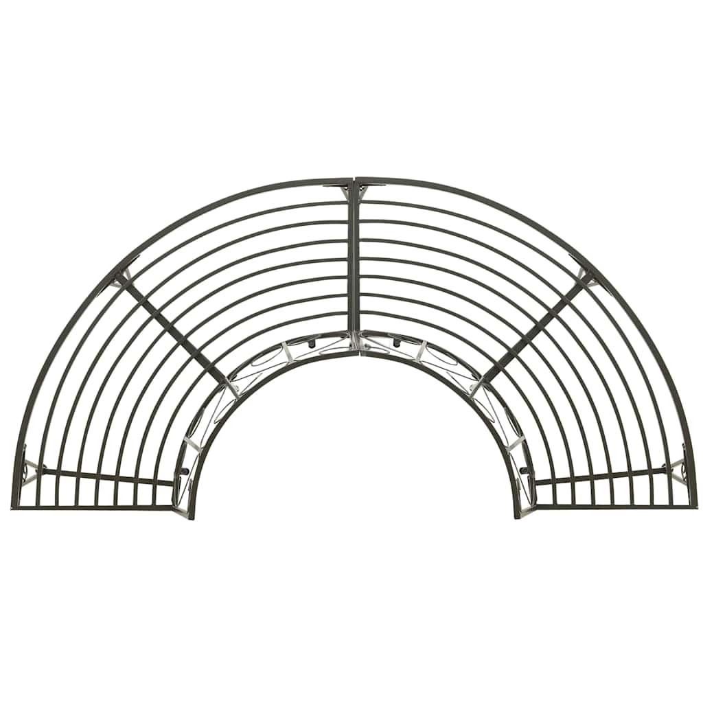 Banco de jardim para árvore semicircular 160 cm aço