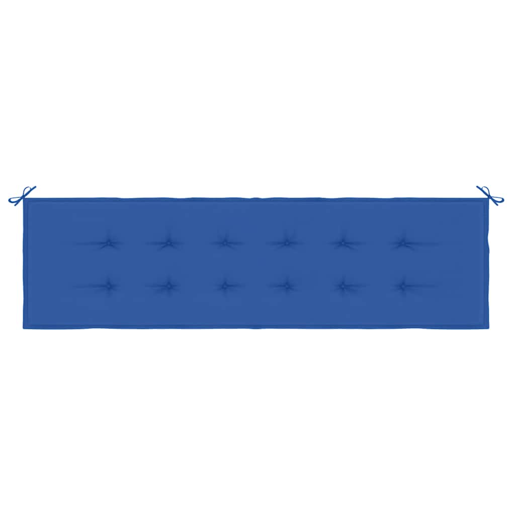 Almofadão p/ banco de jardim 180x50x3cm tecido oxford azul real