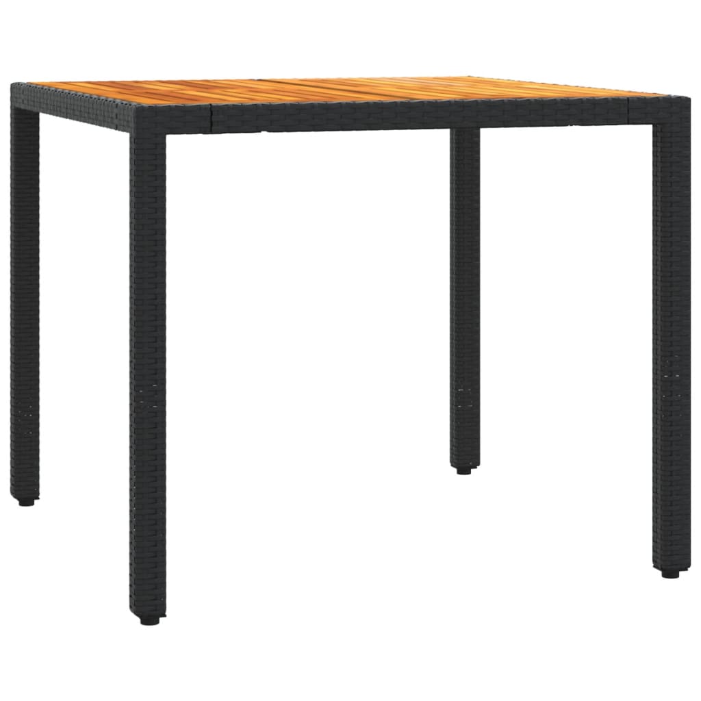 5 Pcs conjunto de jantar p/ jardim c/ almofadões vime PE preto