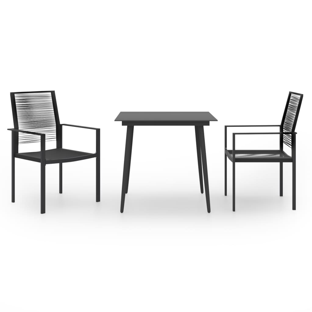 3 Pcs conjunto de jantar para jardim
