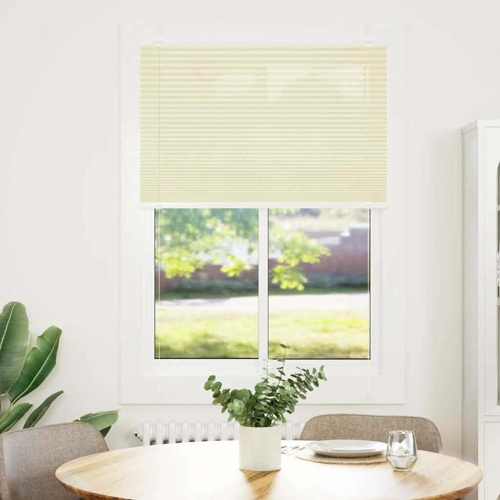 Creme plissada cega 100x150 cm largura tecido 99,4 cm poliéster