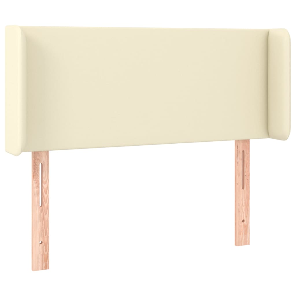 Cabeceira de cama c/ LED 103x16x78/88 cm couro artificial crème