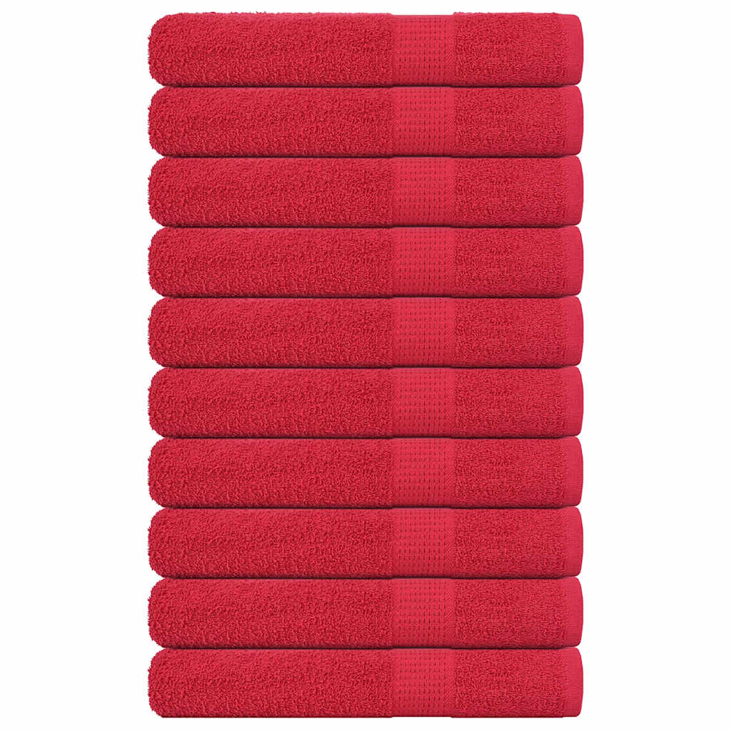 Toalhas frogn 10 pcs 100x200 cm 360 g/m² vermelho
