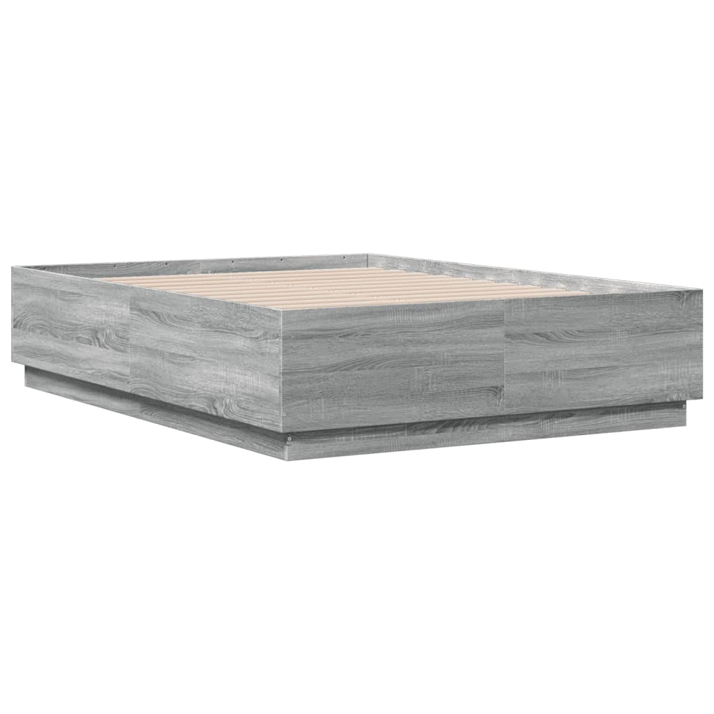 Estrutura cama 120x190 cm derivados de madeira cinzento sonoma