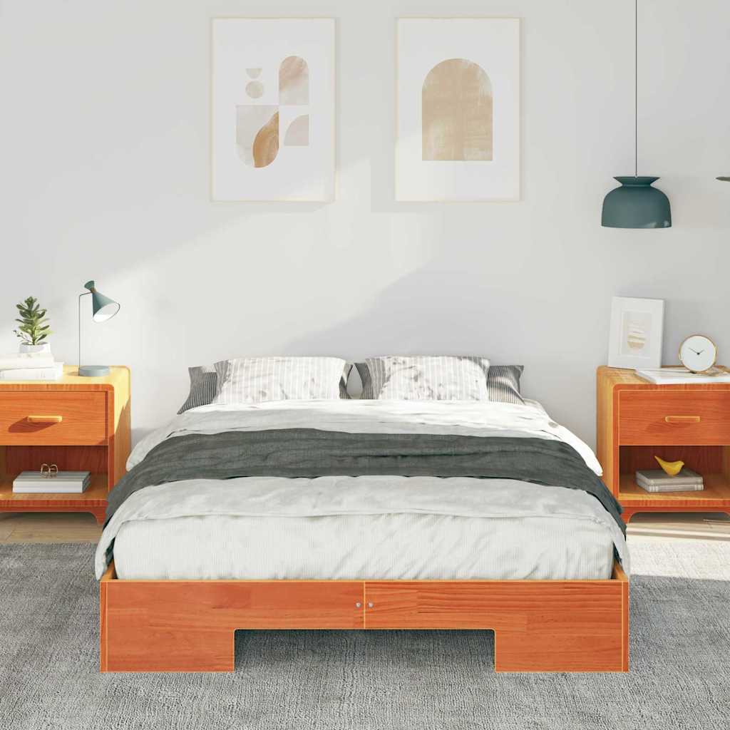 Estrutura da cama castanho 135 x 190 cm