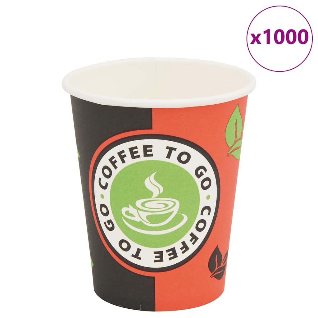 Copos de café descartáveis 1000 pcs papel 240 ml (8 oz)