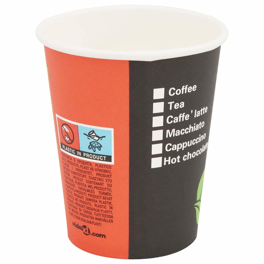 Copos de café descartáveis 1000 pcs papel 240 ml (8 oz)