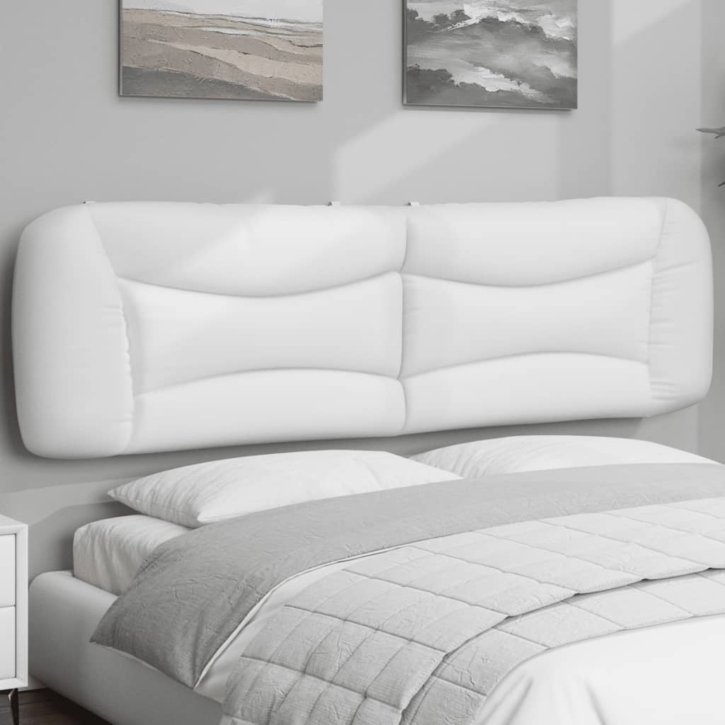 Almofadão de cabeceira hvar 180 cm couro artificial branco