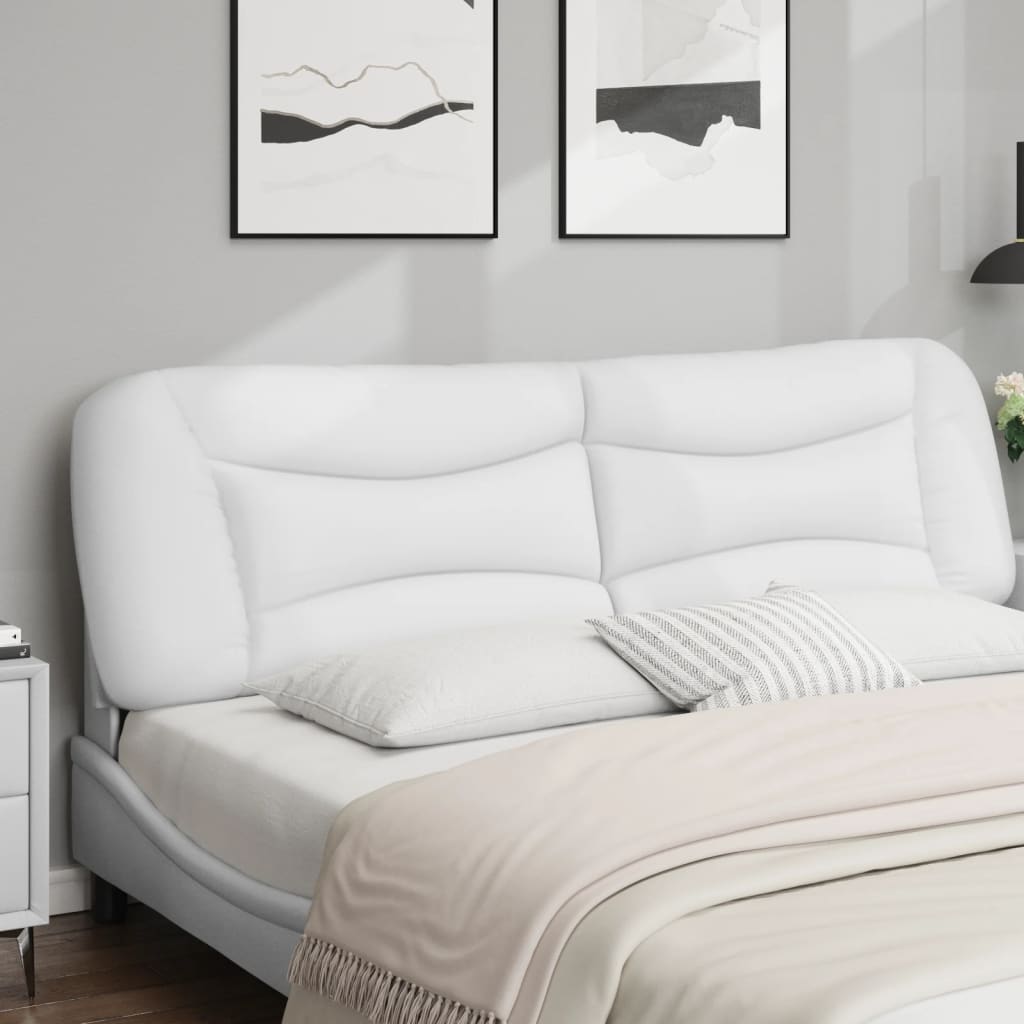 Almofadão de cabeceira hvar 180 cm couro artificial branco