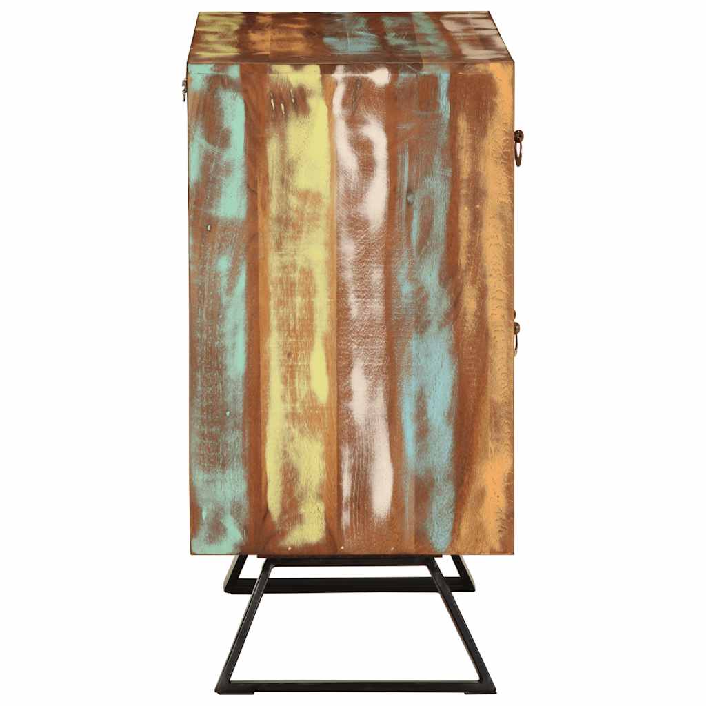 Armário gavetas 70x35x70 cm madeira recuperada maciça multicor