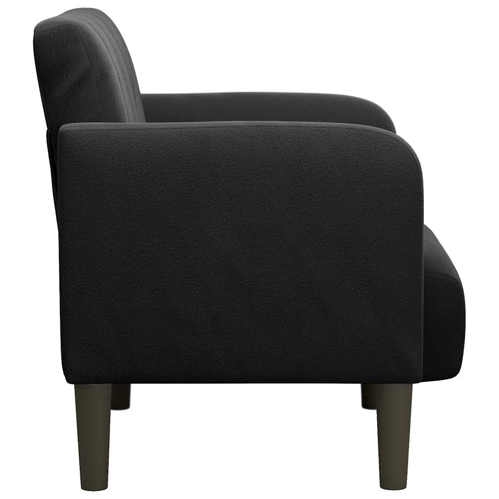 Poltrona com apoio de braços 54 cm veludo preto