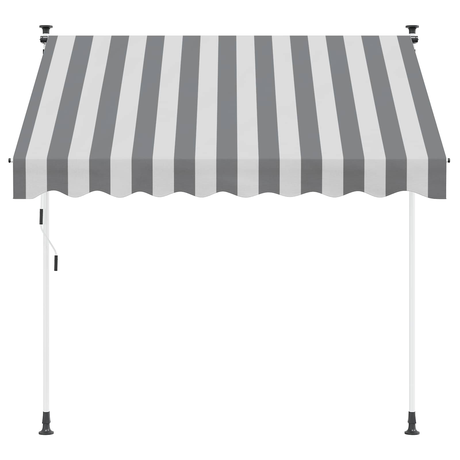 Toldo retrátil manual antracite e branco 350 cm