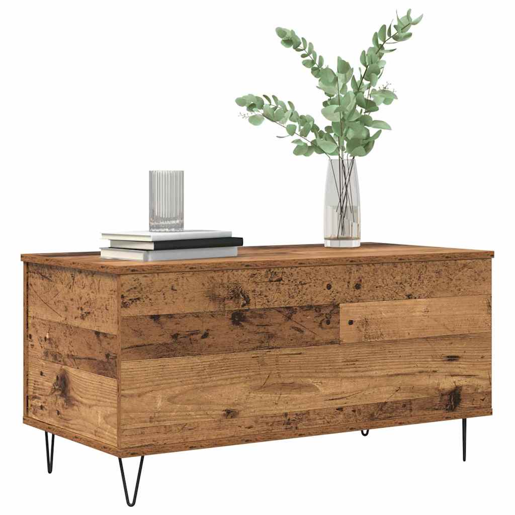 Mesa de centro madeira antiga 90 x 44.5 x 45 cm