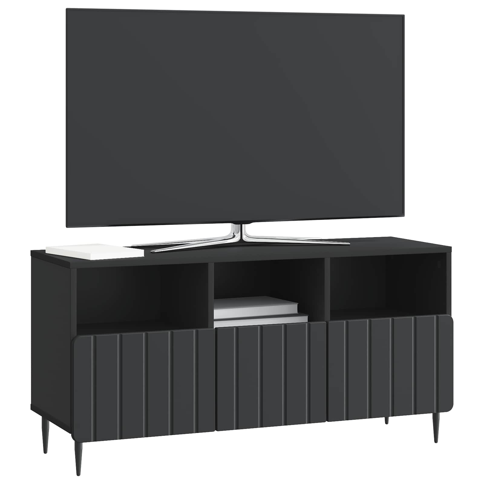 Gabinete para TV preto 102 x 34,5 x 50 cm derivados de madeira